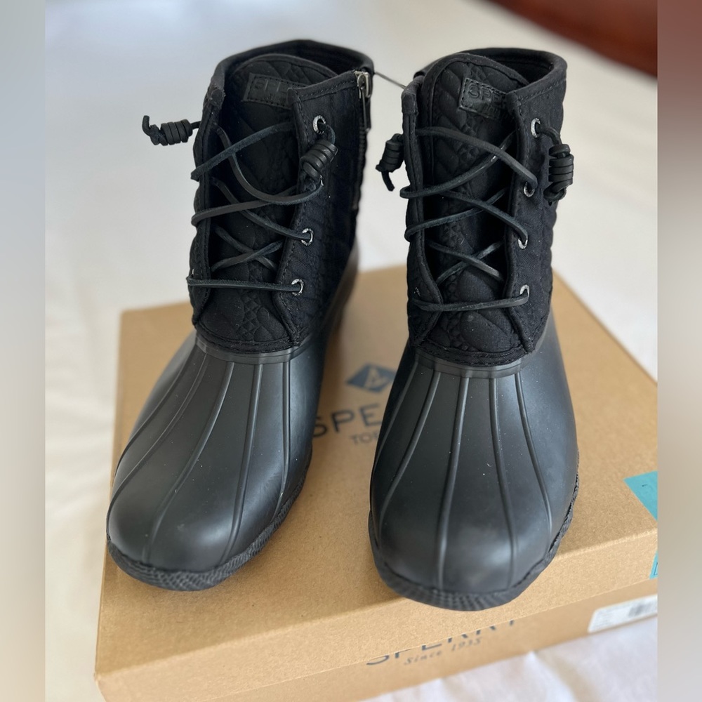 Black Sperry Duckboots